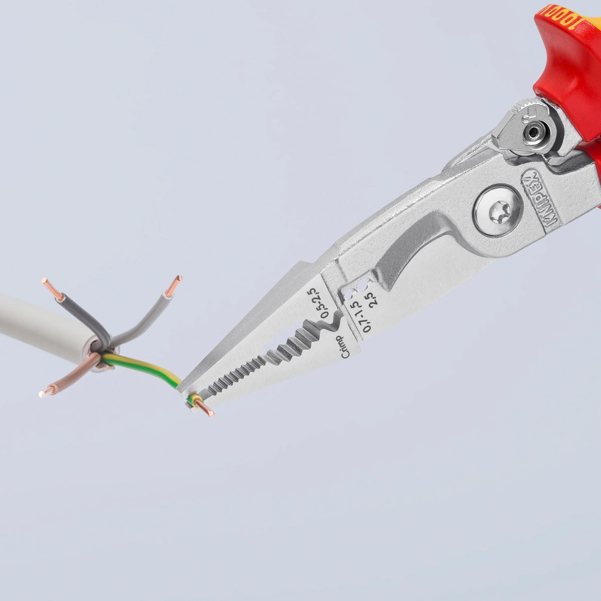 Szczypce instalacyjne Knipex 13 96 200 t (czerwony żółty)