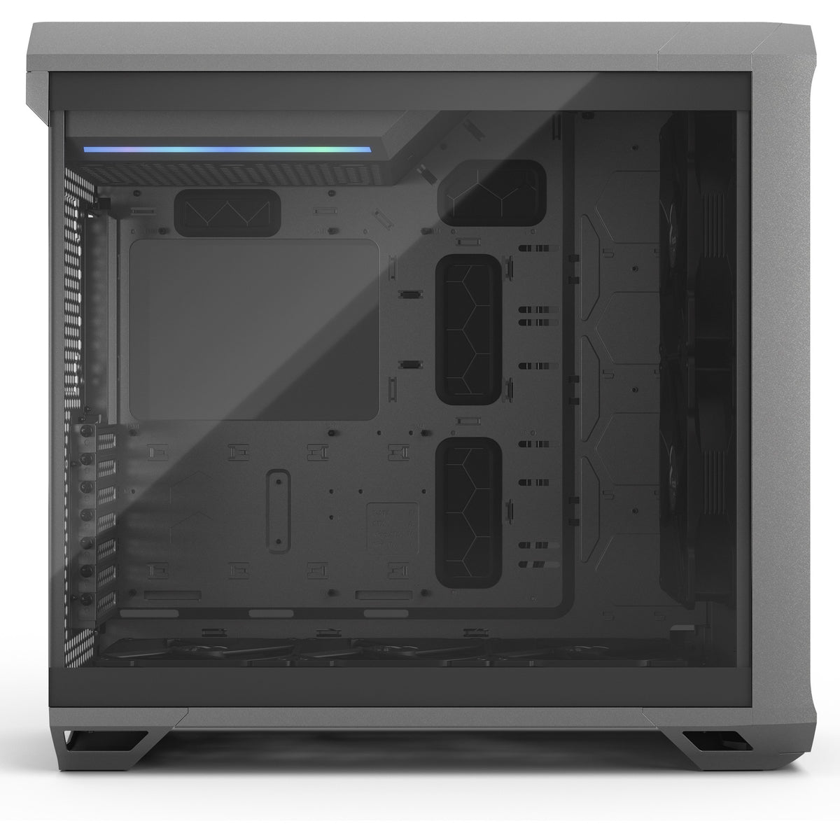 Fractal design torrent grey tg jasna odcień obudowy midi tower (szary | 2x USB-A | 1x USB-C | szkło hartowane)