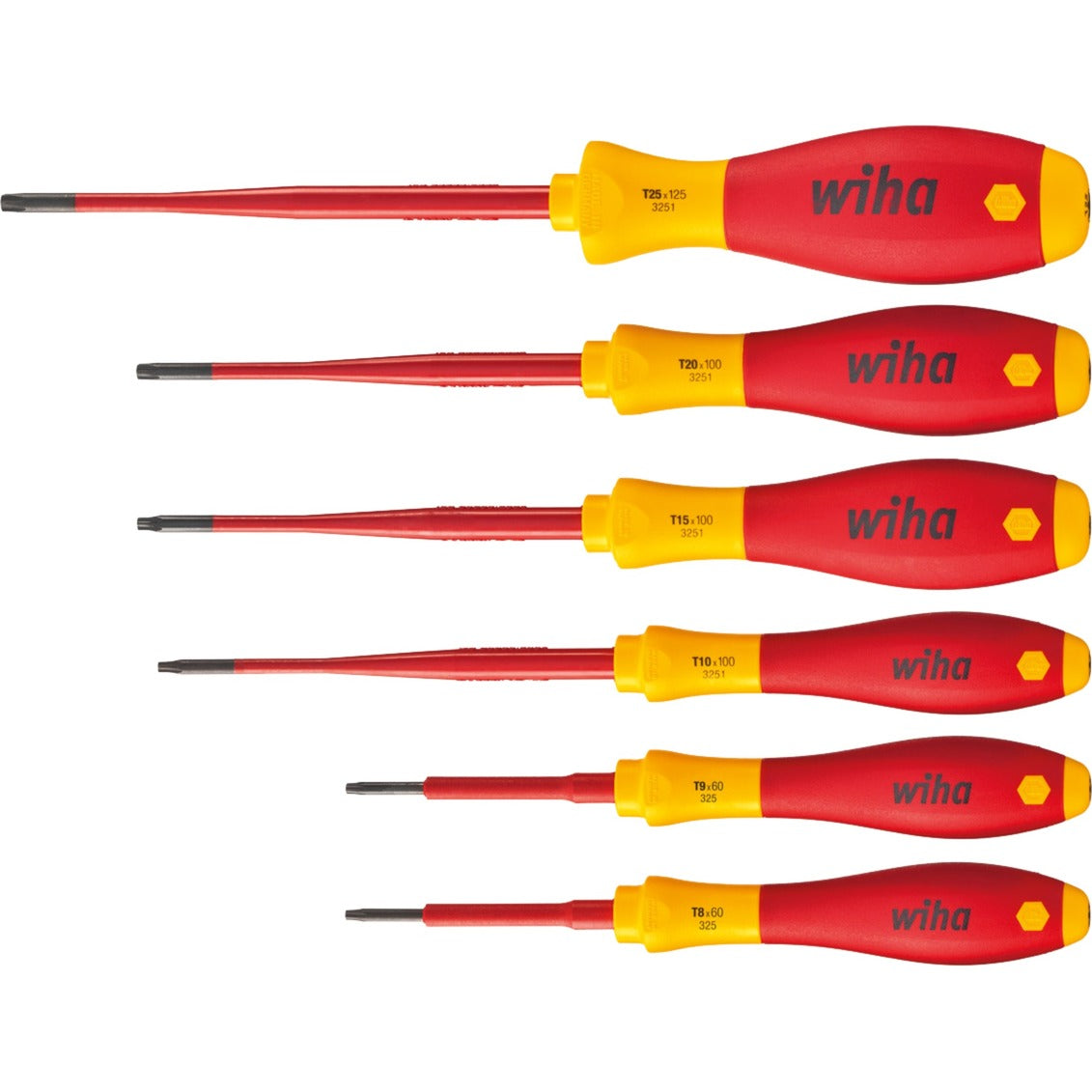 Zestaw wkrętaków Wiha Soft Finish Electric Slimfix (czerwony żółty, 6 sztuk)