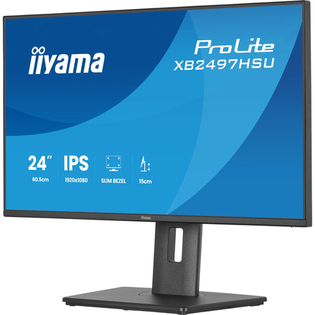 Monitor Iiyama prolite xb2497hsu-b1 23.8 (czarny, 120 Hz, HDMI, Display Port, USB-C, audio)