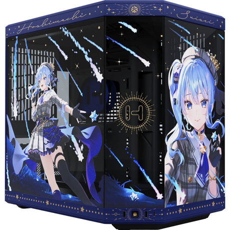 Obudowa midi tower Hyte hoshimachi suisei y70 (niebieska | 2x USB-A | 1x USB-C | szkło hartowane)