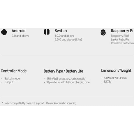 Gamepad 8bitdo lite 2 różowy (różowy, android, switch, raspberry pi)