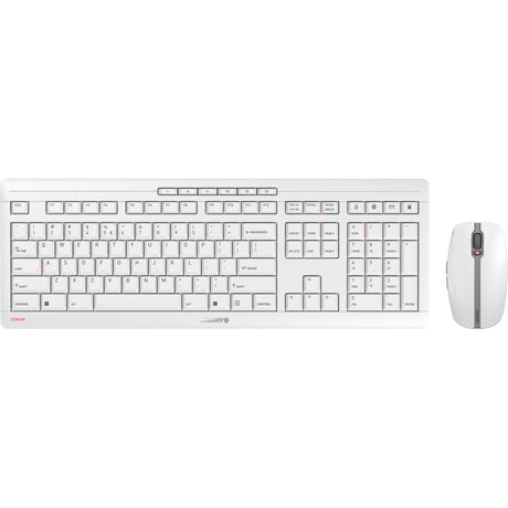 Zestaw bezprzewodowy do ładowania komputerów stacjonarnych Cherry Stream (biały, układ UE (QWERTY), technologia nożycowa sx, 100%, 2400 dpi)