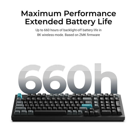 Keychron q5 ultra-m3 8k bezprzewodowa, niestandardowa klawiatura mechaniczna (biała, układ amerykański (qwerty), jedwabny pom banan, 96%, rgb, hot swap, 8k, 2,4 ghz | bluetooth 5.2 | usb-c)