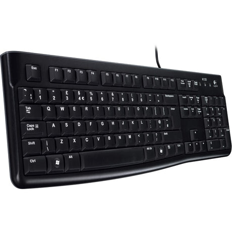 Klawiatura Logitech K120 dla biznesu (układ amerykański-międzynarodowy (qwerty), gumowa kopułka)