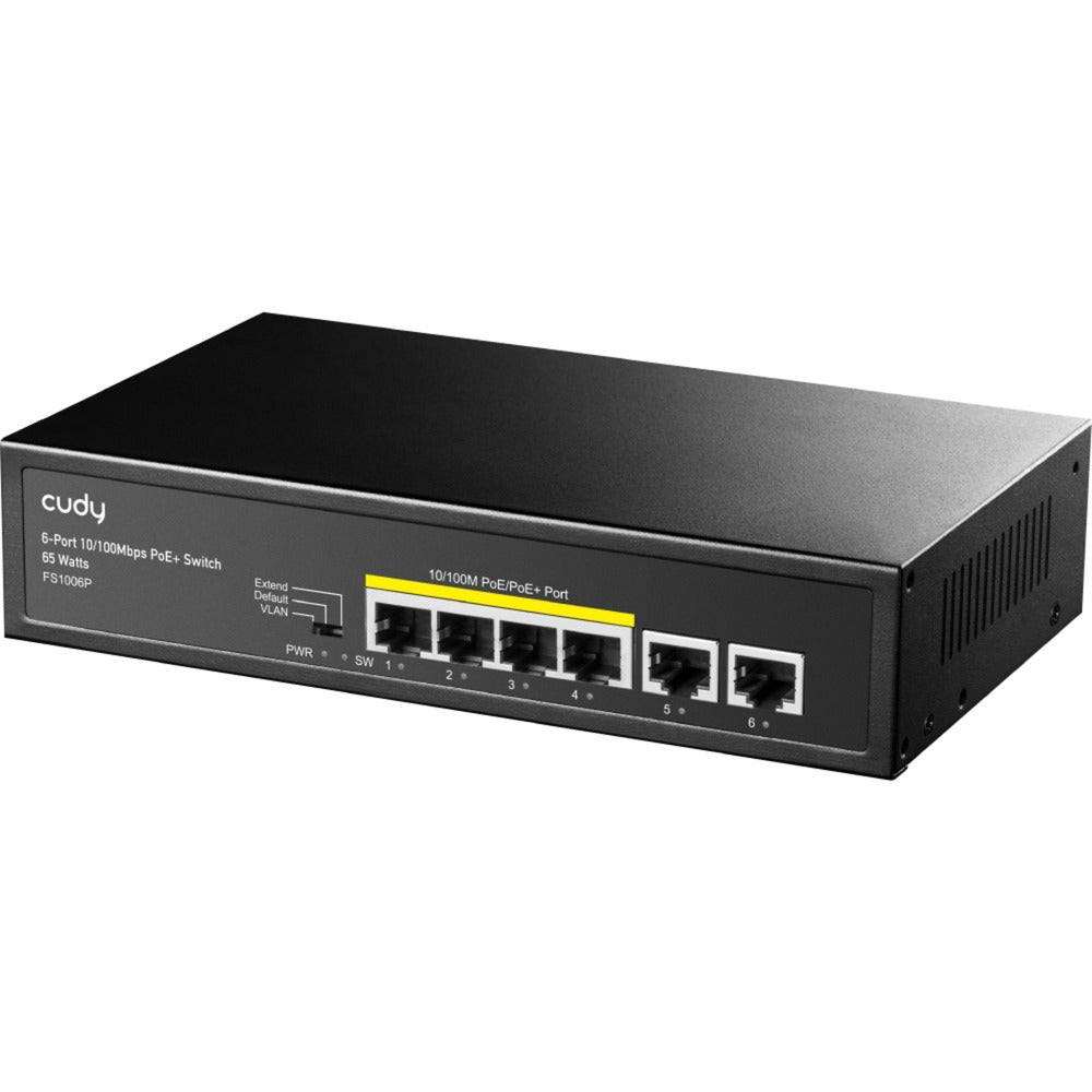 Przełącznik Cudy 6-portowy 10 100m poe+ (czarny)
