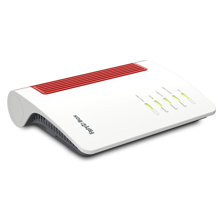 Fritz! box 5690 xgs edycja międzynarodowy router światłowodowy (biały czerwony, mesh Wi-Fi, 10 Gbit s)