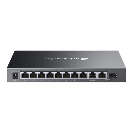 Tp-link omada es210gmp 10-portowy gigabitowy, łatwy w zarządzaniu przełącznik (czarny, 8x poe+, 1x gigabit sfp)