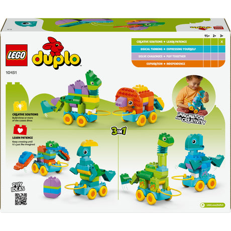 Lego ® Duplo® City Dinozaury 3 w 1 na kółkach - 10451