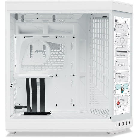 Hyte y70 touch nieskończona obudowa midi tower (biała | 2x USB-A | 1x USB-C | szkło hartowane)