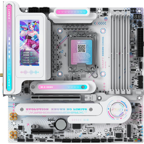 Płyta główna Maxsun MS-icraft B860M Cross Pro Socket 1851 (biała, RAID, 5 GB-LAN, WLAN, BT, dźwięk, µATX)