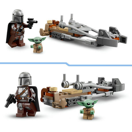 LEGO Star Wars 75436 Ścigacz Mandalorianina i Grogu