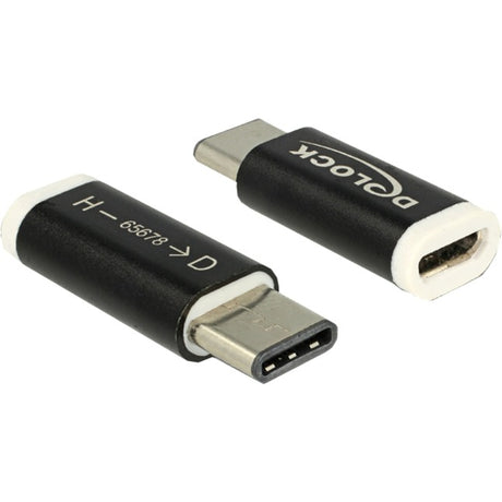 Delock adapter USB 2.0 c - micro USB (czarny, 65678)