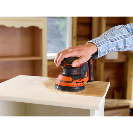 Szlifierka mimośrodowa akumulatorowa Black+decker bdcros18 18 V (czarno-pomarańczowa, torba do przechowywania, ładowarka i akumulator w zestawie)