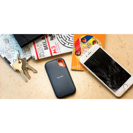 Zewnętrzny dysk SSD Sandisk Extreme Portable v2, 2 TB (czarny pomarańczowy, SDSSDE61-2t00-G25, USB-C)