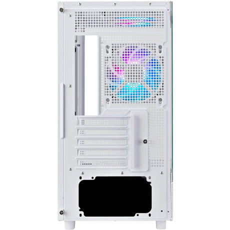 Obudowa mini tower Silverstone lucid 04 (biała | 2x USB-A | 1x USB-C | RGB | szkło hartowane)