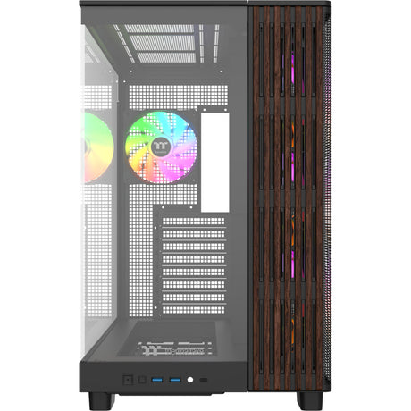 Obudowa Thermaltake View 380 XL WS ARGB MIDI Tower (kolor czarnego drewna | 2x USB-A | 1x USB-C | RGB | szkło hartowane)