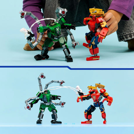 Lego Marvel Mecha Duel: Spider-Man kontra superbohaterowie Doktorów - zestaw do budowania dla dzieci - 76338