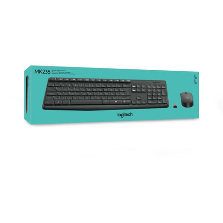 Bezprzewodowy zestaw stacjonarny Logitech mk235 (czarny, układ US-International (QWERTY))