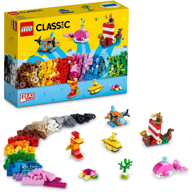 Lego Classic — kreatywne zabawki konstrukcyjne do zabawy w morzu (11018)