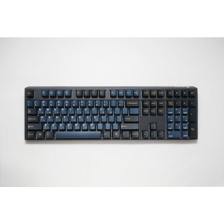 Ducky one 3 pro, klawiatura do gier (czarna, układ amerykański, wiśnia mx2a niebieska, dioda rgb, double-shot pbt, mechanika szarlatanu, hot swap)