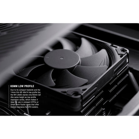 Chłodnica procesora Noctua nh-l9x65 chromax.black (czarna, 4-pinowe złącze PWM)