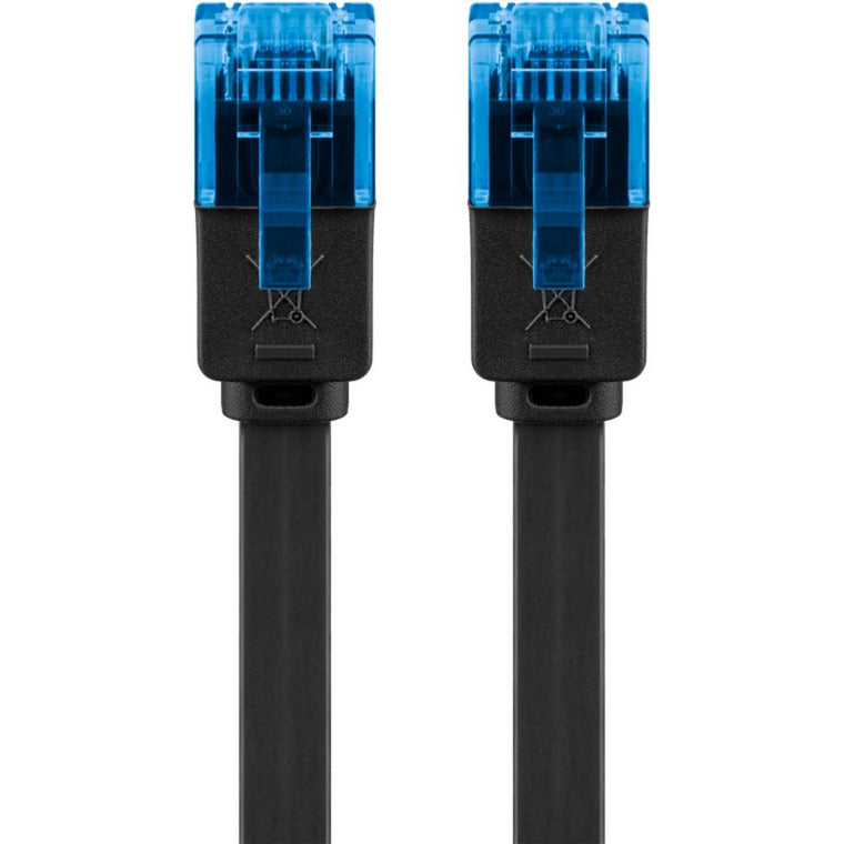 Goobay cat 6a płaski kabel krosowy u utp, kabel 5 metrów (czarno-niebieski)