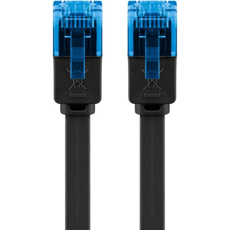 Goobay cat 6a płaski kabel krosowy u utp, kabel 5 metrów (czarno-niebieski)
