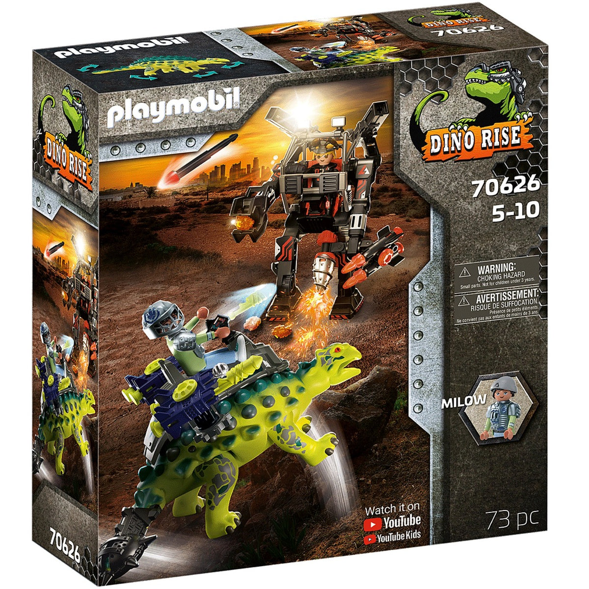 Playmobil Dino Rise - Saichania: Zabawka konstrukcyjna Obrona myśliwców (70626)