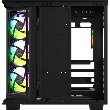 Obudowa Thermaltake View 380 XL WS ARGB MIDI Tower (kolor czarnego drewna | 2x USB-A | 1x USB-C | RGB | szkło hartowane)