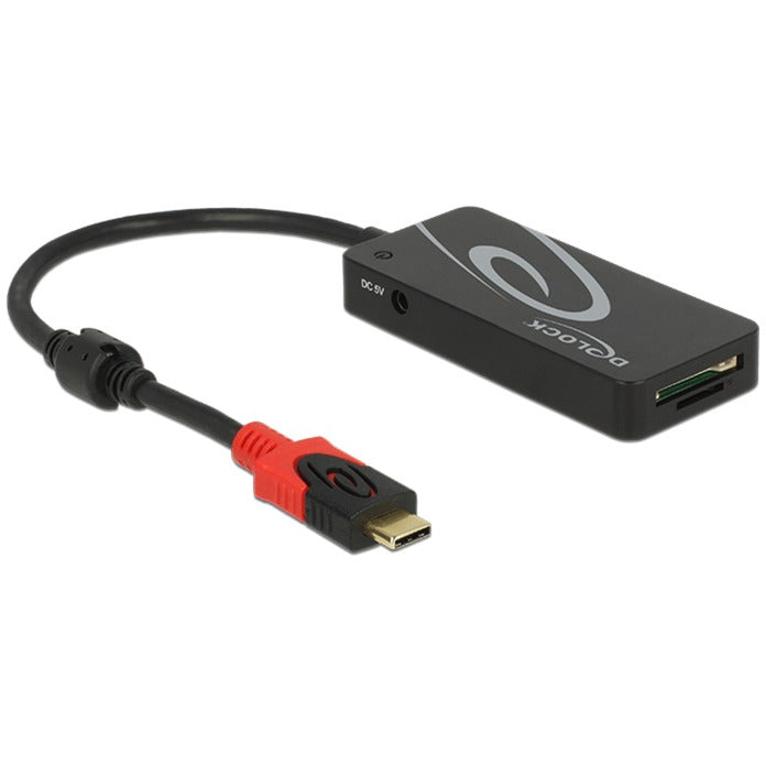 Delock zewnętrzny koncentrator USB 3.1 gen 1 USB typu C > 3x USB typu A + 2 gniazda czytnika kart SD Hub USB (czarny)