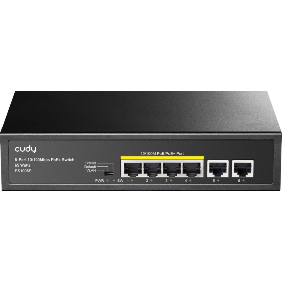 Przełącznik Cudy 6-portowy 10 100m poe+ (czarny)