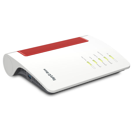 Fritz! międzynarodowy router światłowodowy box 5690 (biały czerwony, mesh Wi-Fi, 2,5 Gbit s)