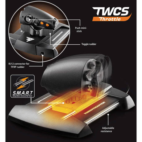 Thrustmaster T.16000M FCS Hotas Gaming Hotas (czarny pomarańczowy, PC)