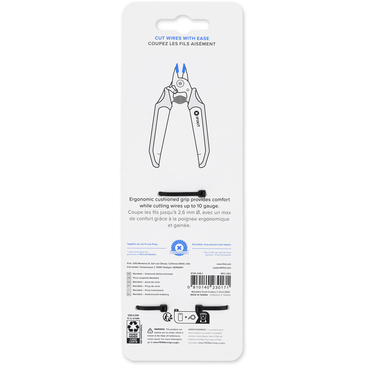 Szczypce tnące do żuchwy Ifixit (czarno-niebieskie)