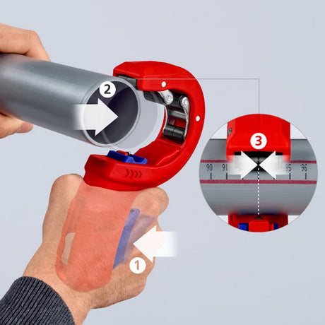 Obcinak do rur Knipex dpt50 Obcinak do rur (czerwony niebieski)