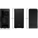 Bądź cicho! Obudowa midi tower pure base 600 window (czarna | 2x USB-A | szkło hartowane)