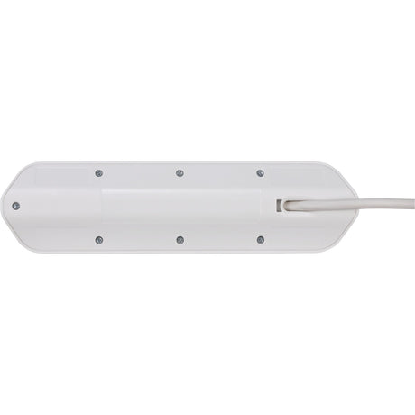 Brennerstuhl ®estilo narożna listwa przyłączeniowa z funkcją ładowania USB 4-kierunkowa 2x gniazda ochronne 2x euro srebrno-białe