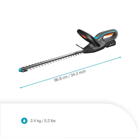 Zestaw akumulatorowych nożyc do żywopłotu Gardena Easycut 45 18 V p4a (szary turkusowy, 14734-20, akumulator i ładowarka w zestawie)