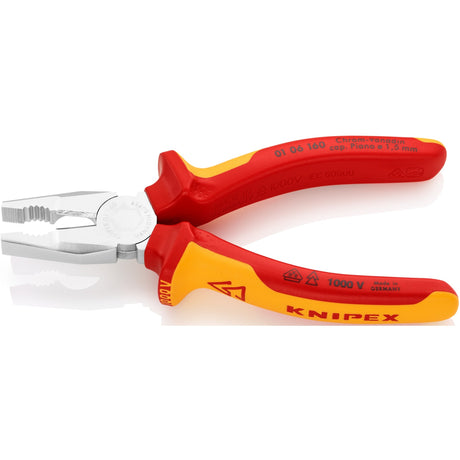 Szczypce uniwersalne Knipex 01 06 160 chromowo-wanadowe 160mm vde