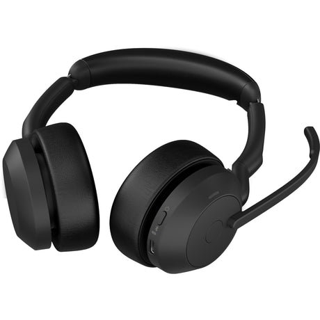 Jabra Evolv2 55, w tym. podstawka ładująca zestaw słuchawkowy nauszny (czarny, stereo, uc, usb-c, link380c)