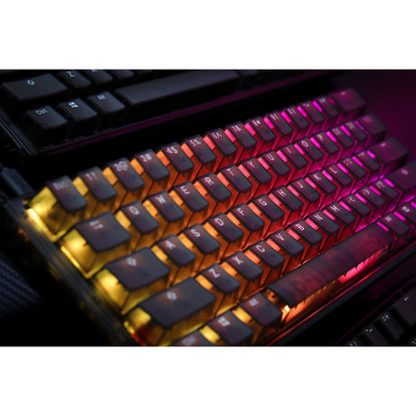 Klawiatura mechaniczna Ducky one 3 mini aura rgb (czarna, układ amerykański (qwerty), wiśniowy mx brązowy, 60%, abs double shot, hot swap)