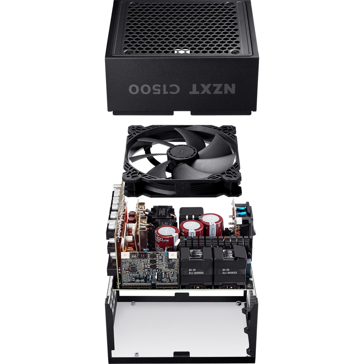 Nzxt c1500 platynowy modułowy zasilacz 1500 W (czarny, 2x 12v-2x6, 6x pcie)