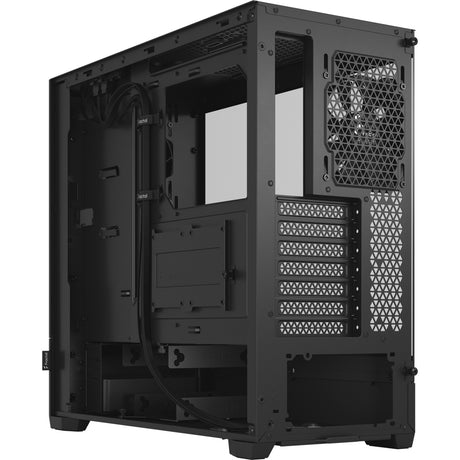 Obudowa midi tower w stylu fraktalnym pop air (czarna | 2x USB-A | szkło hartowane)