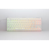 Klawiatura mechaniczna Ducky one 3, klasyczna, czysta biała tkl rgb (biała, układ amerykański (qwerty), wiśnia mx czerwona, 80% (tkl), diody rgb, podwójny strzał pbt, możliwość wymiany podczas pracy, mechanika szarlatanu)
