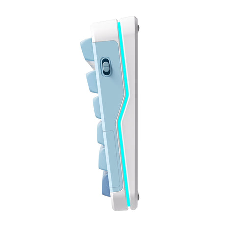 Mchose x75 v2 blue whale sea niestandardowa mechaniczna klawiatura rgb (biała, układ amerykański (qwerty), swk whale sea, 75%, rgb, hot swap, double-shot pbt, bezprzewodowa | bluetooth | usb-c)