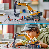Lego City - żółta zabawka budowlana koparka (60420)