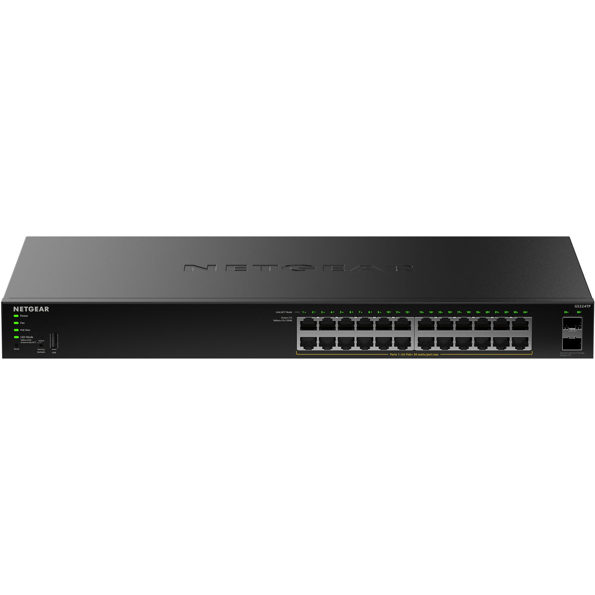 Przełącznik Netgear gs324tpv2 (czarny, budżet POE 190W)