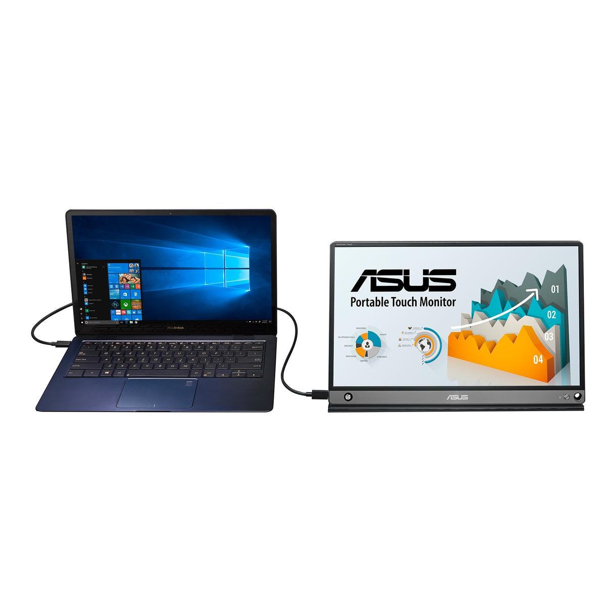 Monitor dotykowy Asus Zenscreen MB16AMTR 15.6 (czarny, mini-HDMI, 2x USB-C)