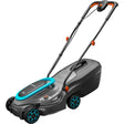 Gardena powermax 32 18v p4a czytaj akumulator do kosiarki w komplecie. ładowarka 18 v szerokość cięcia max. 320 mm